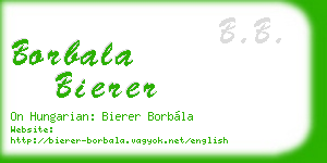 borbala bierer business card