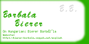 borbala bierer business card